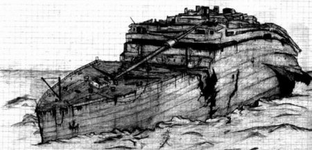 Рисунок затопленного корабля