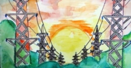 Рисунок ко Дню Энергетика для детей