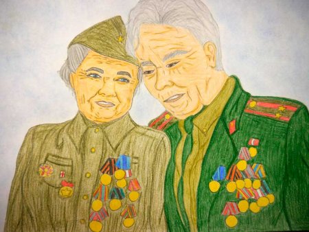 Открытка ветерану рисунок