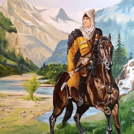 Конный всадник Адыги