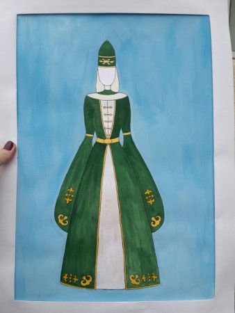 Адыгский национальный костюм для рисования