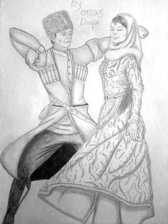 Кавказ карандашом