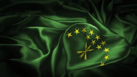 Флаг адыгов Черкесов зеленый флаг