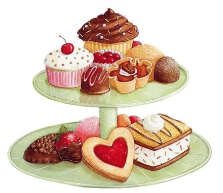 Поднос с пирожными