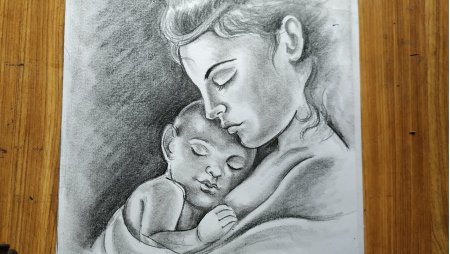 Рисунок на день матери сложный