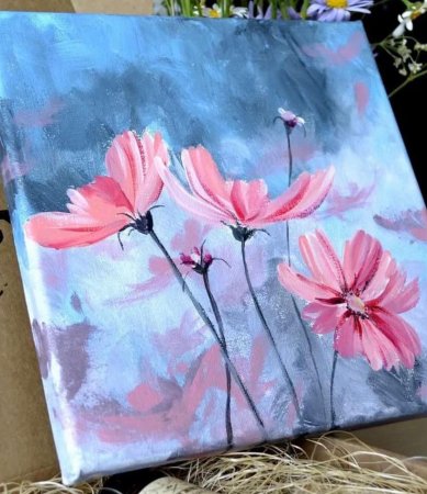 Рисование акрилом на холсте