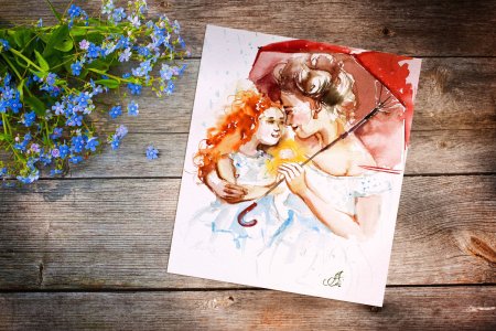 Руки на холсте