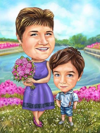 Шарж бабушка