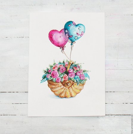 Открытки акварелью