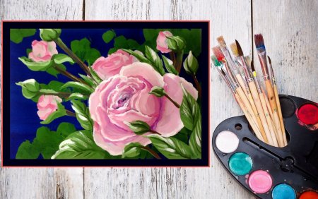 Цветы гуашью для начинающих