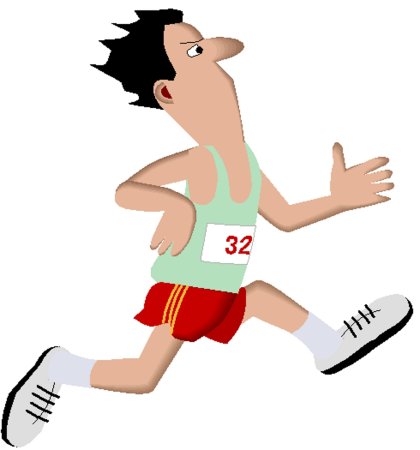 Бежит мультяшный