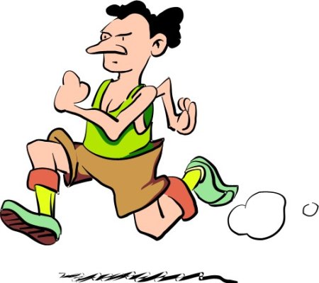 Бег карикатура