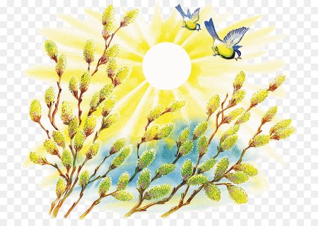 Весенний пейзаж красками