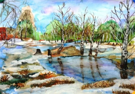 Рисунок на тему Весна