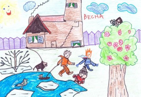 Весенние каникулы рисунок