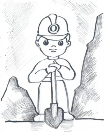 Шахтер рисунок