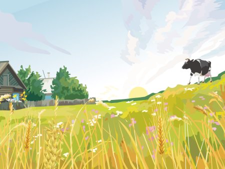 Пейзаж деревни