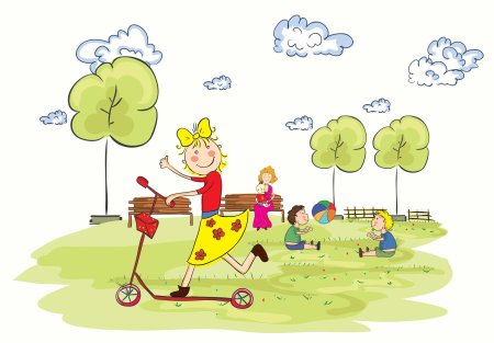 Фон детской площадки для детей