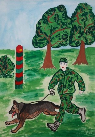 Пограничник рисунок