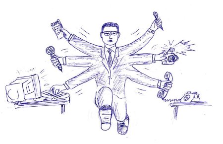 Журналист нарисованный