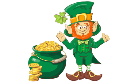 День Святого Патрика Клевер Лепрекон