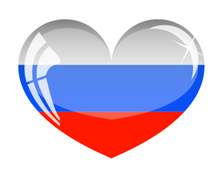 Сердечко российский флаг
