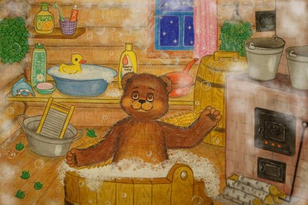 Банька рисунок для детей