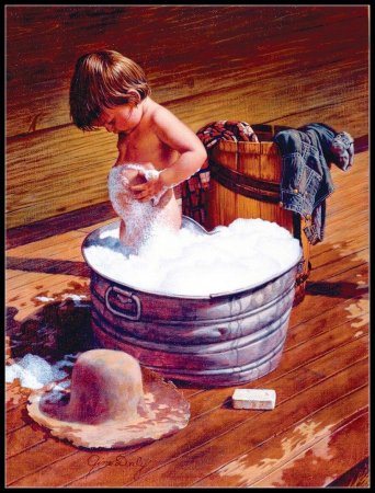 Банный день дети