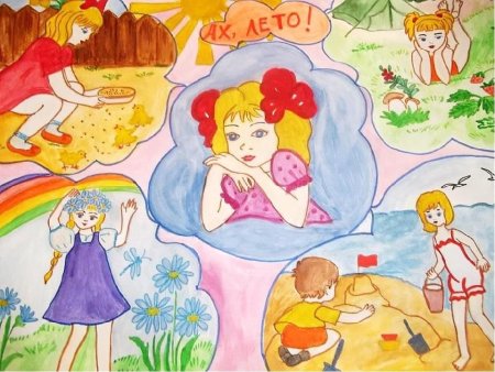 Рисунок на тему летние каникулы