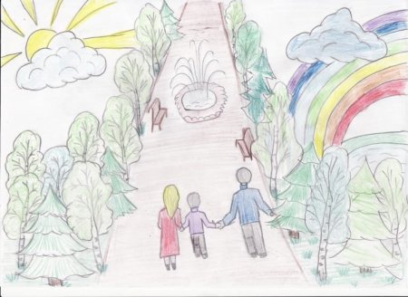 День в парке рисунок