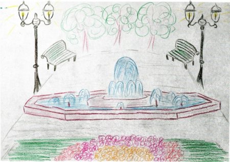 Рисование достопримечательности города