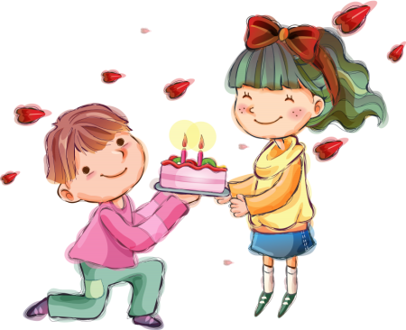 Мальчик и девочка иллюстрация