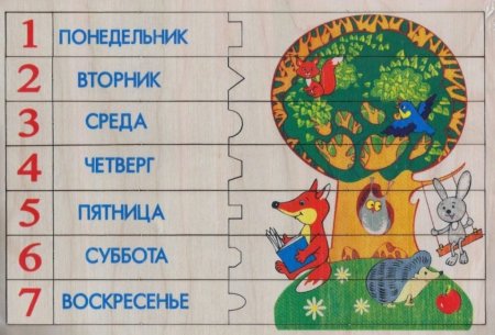 Паровозик с днями недели