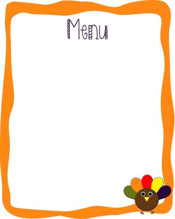 Детское меню макет