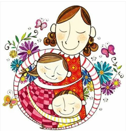 Клипарт мама с ребенком