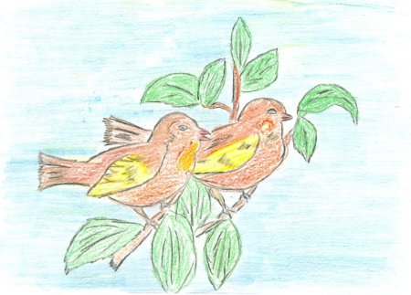 Рисунок ко Дню птиц