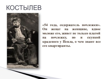 Костылев в пьесе на дне