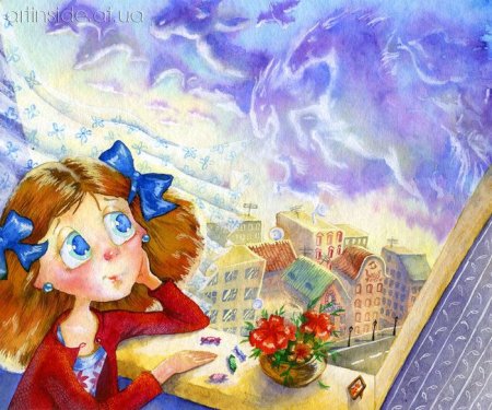 Девочка мечтает