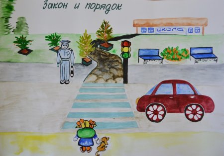 Рисунок на тему день ГИБДД