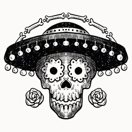 Мексиканский праздник мертвых череп