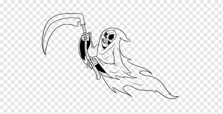 Раскраска смерть с косой