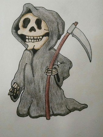 Смерть с косой рисунок