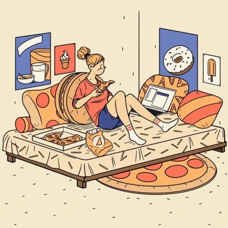 Кровать карикатура