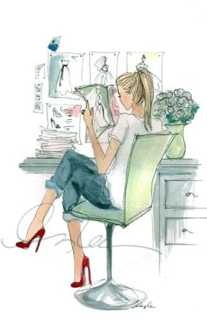 Девушка дизайнер рисунок