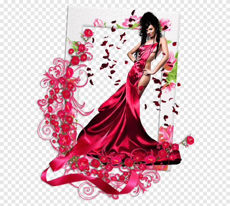 Девушка на прозрачном фоне