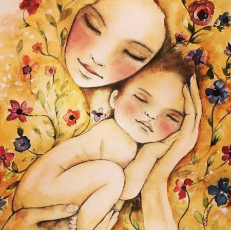 Claudia Tremblay картины мать и дитя