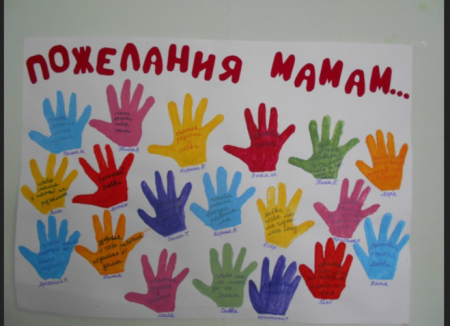 Плакат ко Дню матери в детском саду