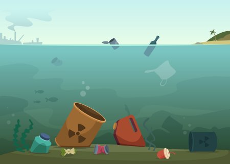 Мусор в море для детей