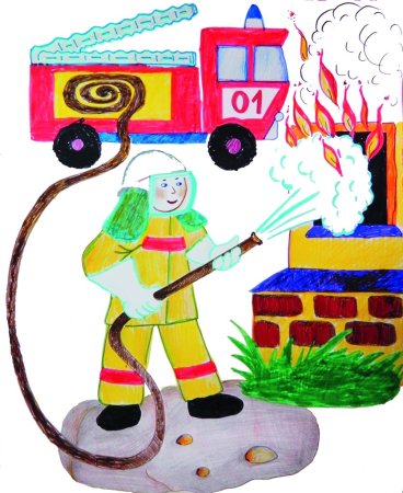 Пожарный рисунок