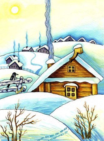 Детские зимние пейзажи